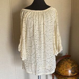 Chic Off-Shoulder Lace Blouse